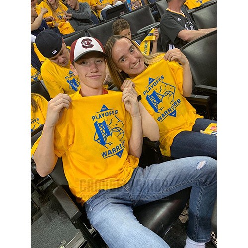 Camiseta Manga Corta Golden State Warriors Amarillo 2019 NBA Playoffs2